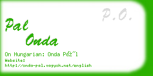 pal onda business card